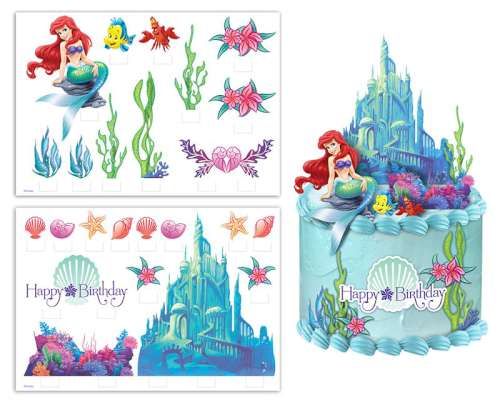 Ariel the Little Mermaid Edible Icing Image Scene Setter - Click Image to Close